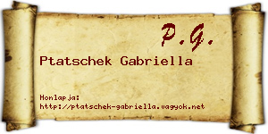 Ptatschek Gabriella névjegykártya